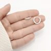 Aros Argolla Cristales 14mm Plata 925