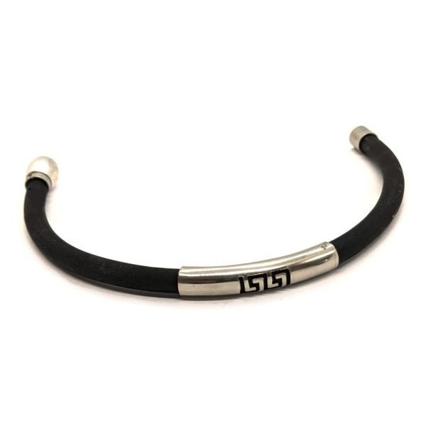 Pulsera caucho imantada acero quirúrgico