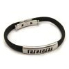 Pulsera formas caucho acero quirúrgico