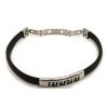 Pulsera formas caucho acero quirúrgico