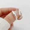Aros Argollas Gruesas Plata 925 22mm