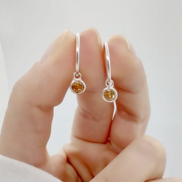 Aros cubanos cristal cubic ambar