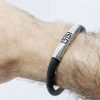 Pulsera caucho imantada acero quirúrgico