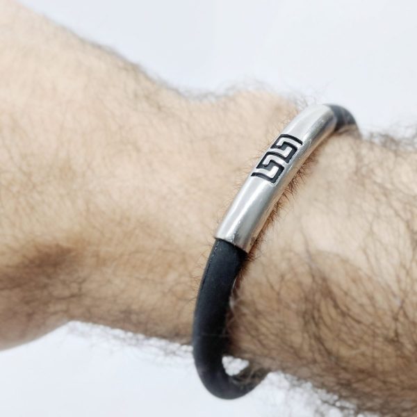Pulsera caucho imantada acero quirúrgico