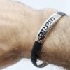 Pulsera formas caucho acero quirúrgico