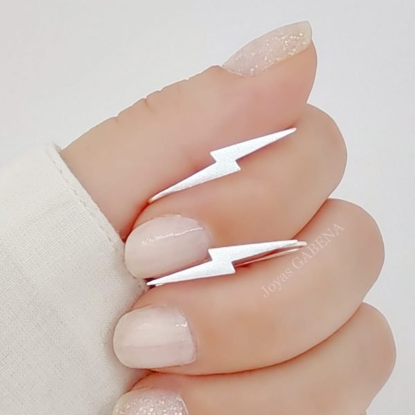 Aros rayo trepadores plata 925