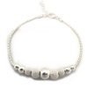Pulsera bolitas lisas y arenadas degradé