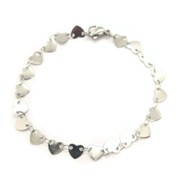 Pulsera Corazones Acero Quirúrgico