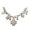 Pulsera cruz del equilibrio y bolitas acero