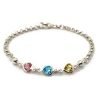 Pulsera rolo corazones cristal
