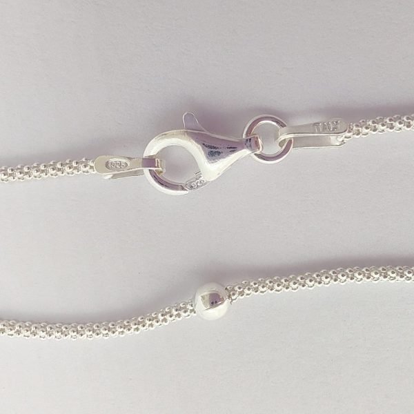 pulsera coreana con bolitas plata 925