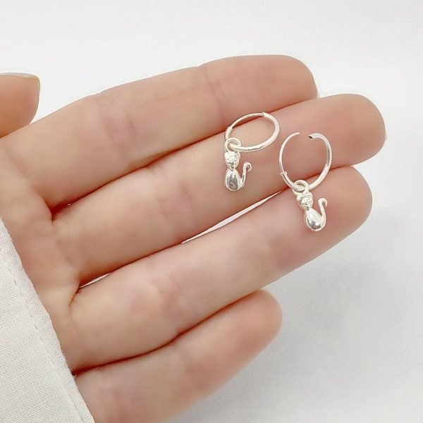 Aros argollas gatito