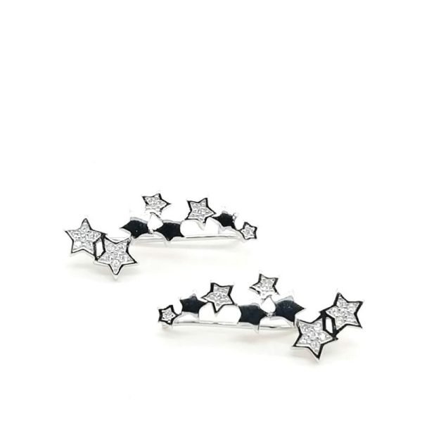Aros Trepadores Estrellas Plata 925