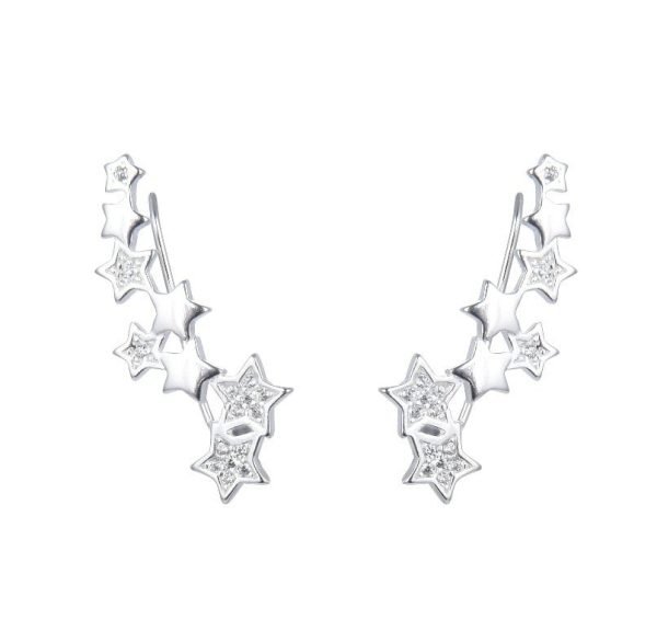 Aros Trepadores Estrellas Plata 925