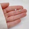 Aros Abridores Cristal Corazón Plata 925 v2