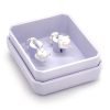 Aros Abridores Perla Engarzada 4mm Plata 925