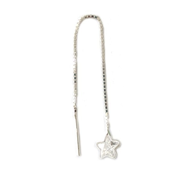 aro cadena estrella cristal plata 925