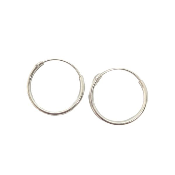 aros argolla cubanos 16mm plata 925