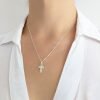 collar cruz arenada plata 925