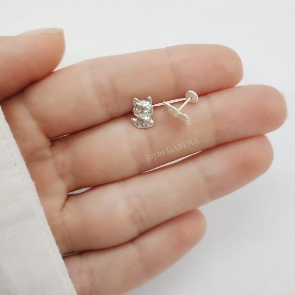 Aros Abridores Gato Plata 925