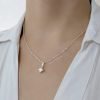 Collar Cruz Del Equilibrio Inflada Mini Plata 925