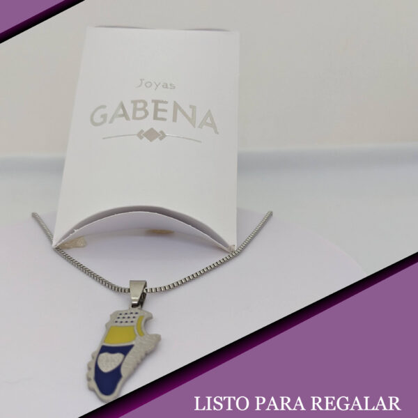 Collar Botin Boca Juniors Acero Quirúrgico pack