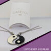 Collar Ying Yang Parejas Esmaltado Acero 22mm pack