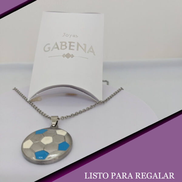 Collar Pelota Futbol Racing Acero Quirúrgico pack