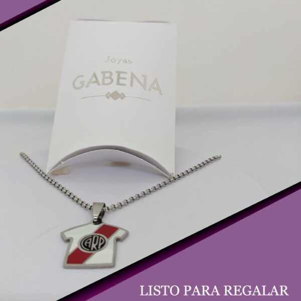 Collar Camiseta River Plate Acero Quirúrgico pack