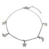 Tobillera Estrellas y Lunas Acero Quirúrgico