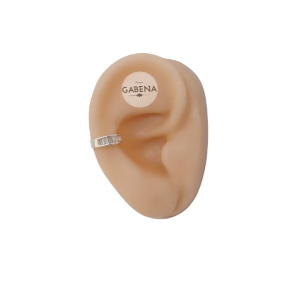 aro cuff cristales plata 925 oreja