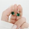 Aros Swarovski Cubanos Rivoli Plata - Emerald
