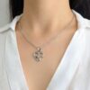 COAA-27 Collar Corazon Huella Acero