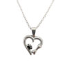 COAA-27 Collar Corazon Huella Acero Quirúrgico