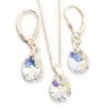 conjunto cristal swarovski gota 12mm plata 925
