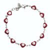 Pulsera Corazón Protección Rojo 18 A 21Cm