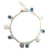 Pulsera Ojo Turco y Estrellas Plata 17 a 21 cm(1)