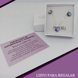 Collar Con Cristales Sw Rivoli Plata 925 pack