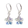 ASW-62 aros cristal sw flores plata 925
