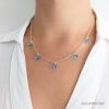 collar cristal swarovski rivoli aquamarine plata
