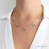 collar cristal rivoli aquamarine plata