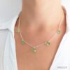 collar cristal rivoli peridot plata