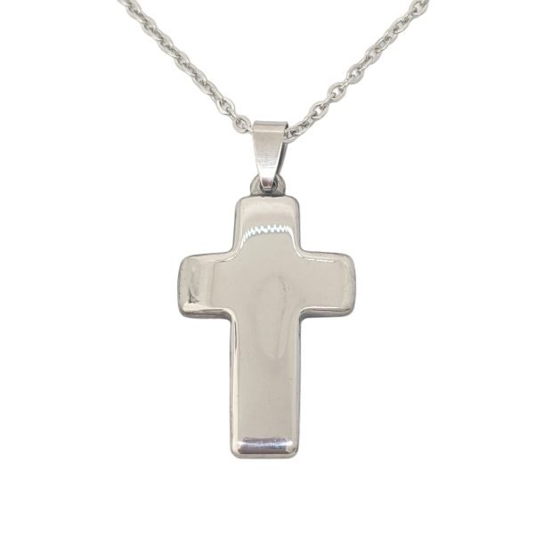 collar cruz bombé acero quirúrgico
