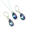 Conjunto Cristal Swarovski Gota 16mm vitrail light