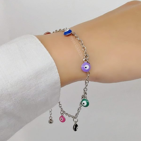 Pulsera Ojo Turco Acero Quirúrgico - Imagen 3