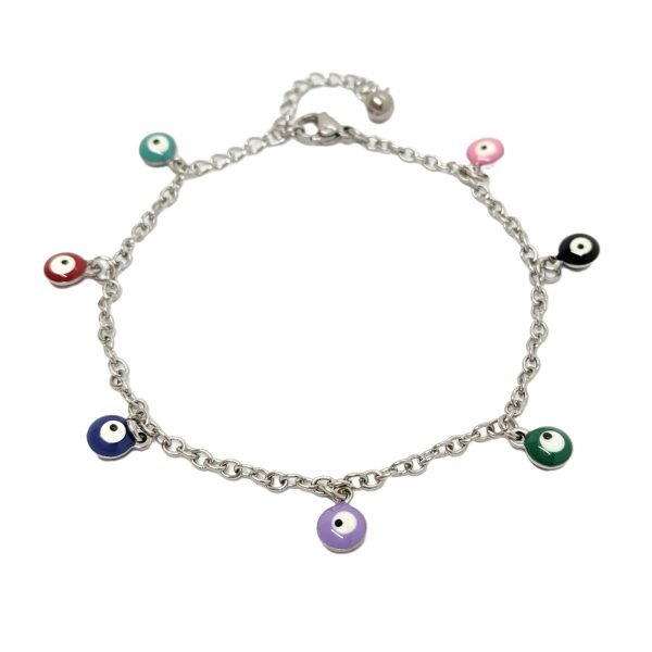 pulsera ojo turco acero quirurgico multicolor