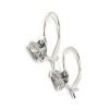 Aros Argollas Con Cristal Corazón 5mm Plata 925