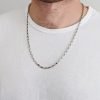 Cadena Veneciana 3.5mm Hombre Acero Quirúrgico 60cm