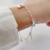 Pulsera espejo dijes y corazones cristal