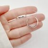 Aros argollas gruesas 20mm plata